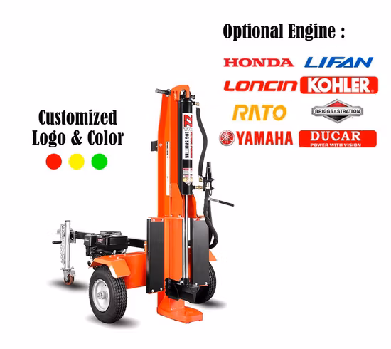 Fendeuse de bûches en bois Durable OEM/ODM CE 34t 7HP, scie à bûches à fente rapide, processeur de bois de chauffage, séparateur de bûches manuel à essence