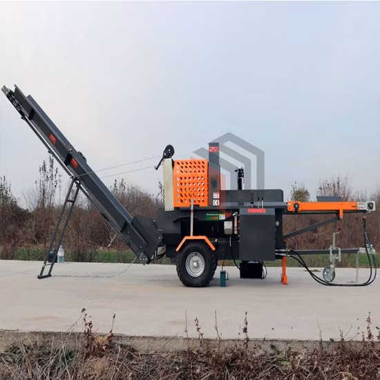 Machines forestières 8t 12tonne 20t 25t 30t 50t tracteurs tirés hydraulique électrique essence diesel fendeuse de bûches mobile en bois avec TUV CE