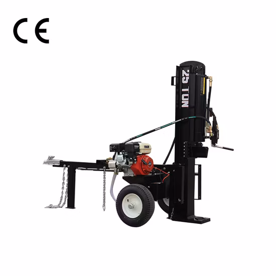 Fendeuse de bûches manuelle électrique alimentée au gaz, fendeuse de bûches horizontale de 25 tonnes pour bois de chauffage